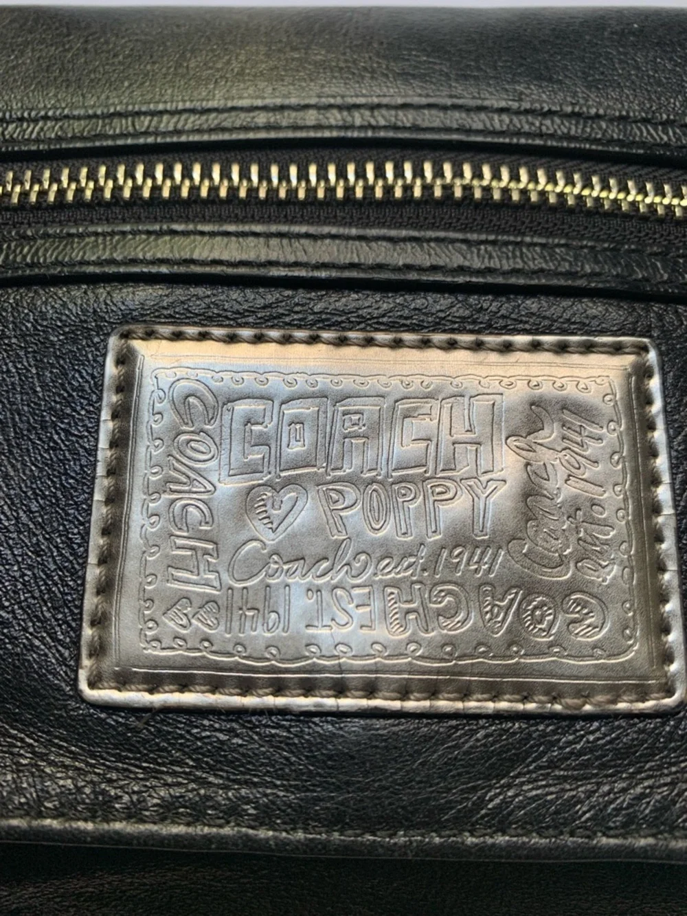 Coach Poppy Leather Purse Small Graffiti Embossed Animal Print - Picture 7 of 14